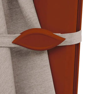 Градински чадър със странична стойка Hesperide Melhia, Накланящ се, Olefin, Махагон/Лен, 3x3 m