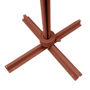 Градински чадър със странична стойка Hesperide Melhia, Накланящ се, Olefin, Махагон/Лен, 4x3 m