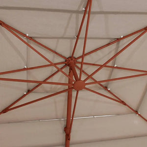 Градински чадър със странична стойка Hesperide Melhia Multi-canopy, Накланящ се, Olefin, Махагон, 4x3 m