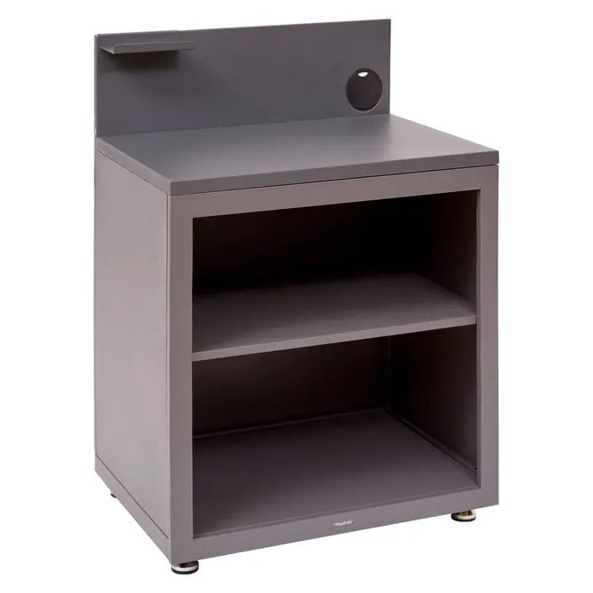 Modul cu rafturi pentru bucătărie exterioară Hesperide Oxyana din oțel grafit, 80 x 60 x 110 cm