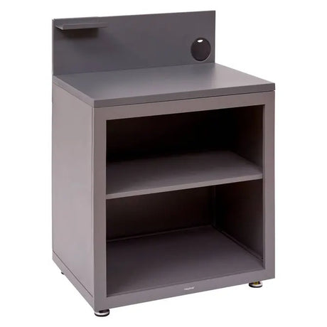 Modul cu rafturi pentru bucătărie exterioară Hesperide Oxyana din oțel grafit, 80 x 60 x 110 cm