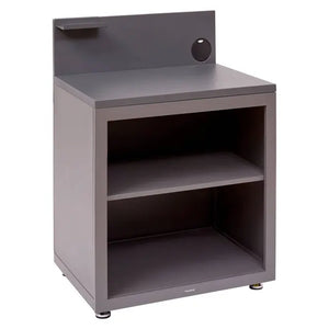 Modul cu rafturi pentru bucătărie exterioară Hesperide Oxyana din oțel grafit, 80 x 60 x 110 cm