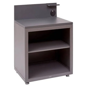 Modul cu rafturi pentru bucătărie exterioară Hesperide Oxyana din oțel grafit, 80 x 60 x 110 cm