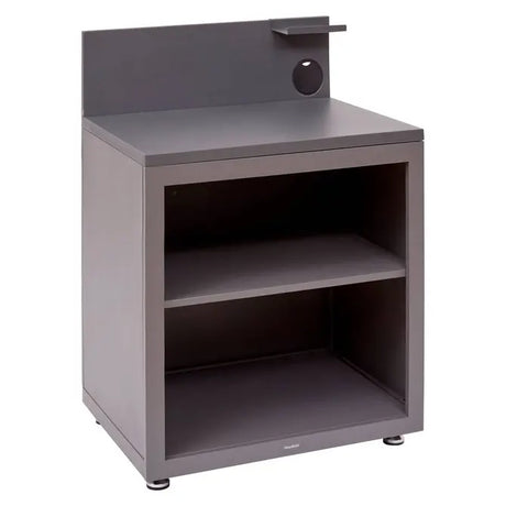 Modul cu rafturi pentru bucătărie exterioară Hesperide Oxyana din oțel grafit, 80 x 60 x 110 cm