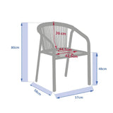 Scaun de grădină pentru masă Hesperide Riu, aluminiu
