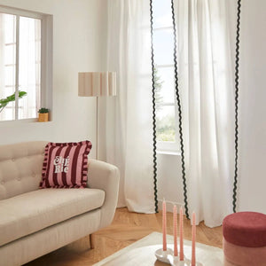 Perdea Atmosphera Chéri, 140x260 cm, Cu bumbac, Alb, Cu margine ondulată