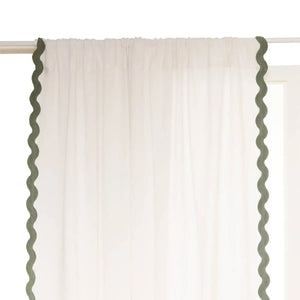 Perdea Atmosphera Chéri, 140x260 cm, Cu bumbac, Alb, Cu margine ondulată