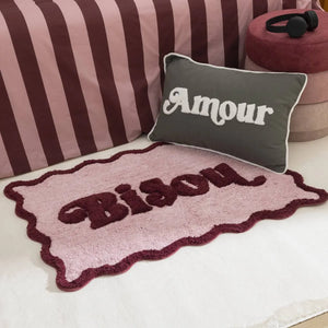 Covor Atmosphera Cherry, Bumbac, Roz, 90x60 cm