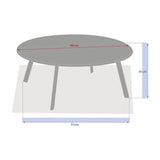 Măsuță de grădină rotundă Hesperide Saona, 90x35 cm, lut