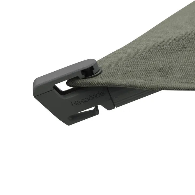 Градински чадър със странична стойка Hesperide Melhia, Накланящ се, Olefin, Лаврово зелено, 3x3 m