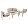 Set lounge de grădină Hesperide Flovia, aluminiu, 4 locuri