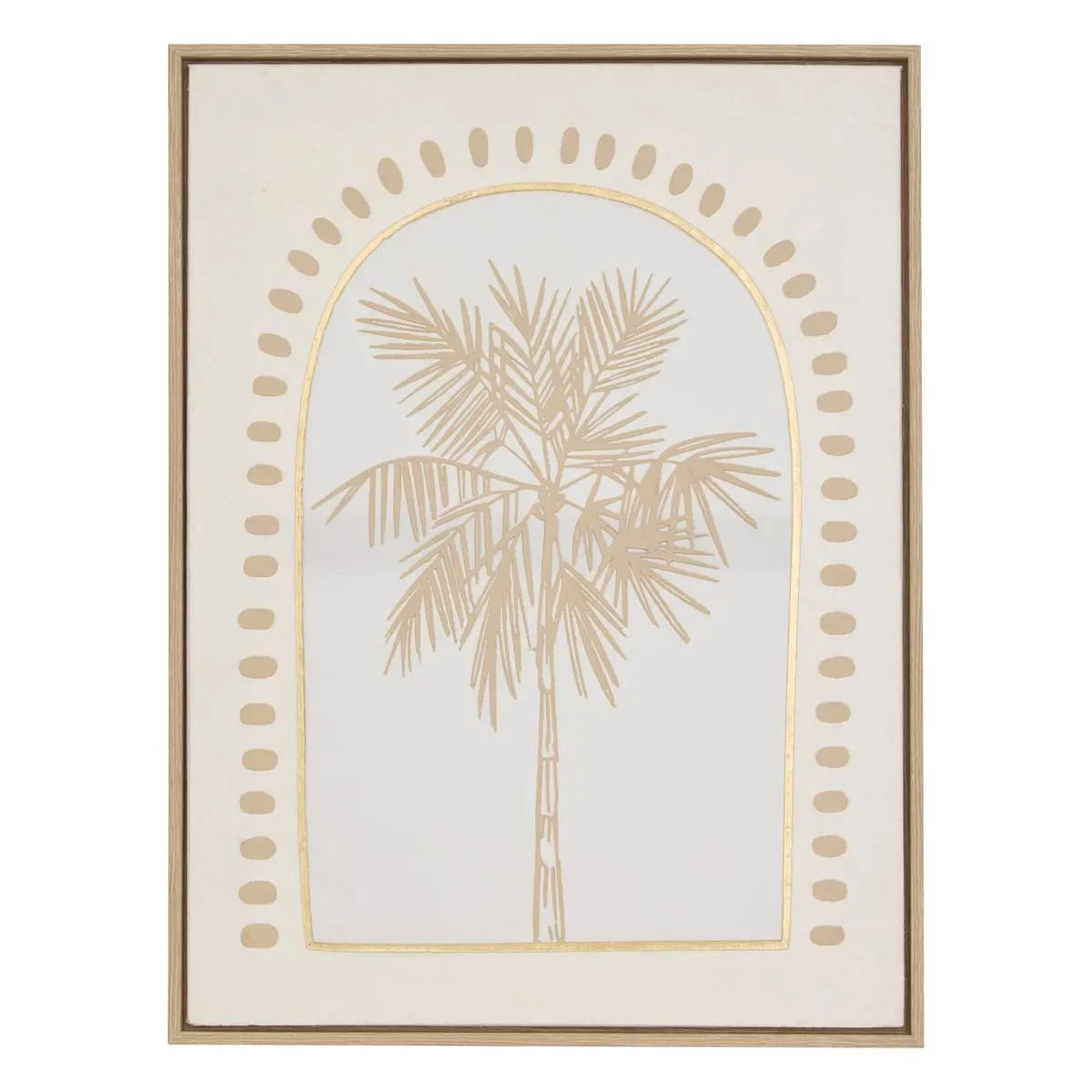 Pictură 3D atmosferă Meryl, Palmier 45x60 cm, Efect aluminiu