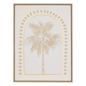 Pictură 3D atmosferă Meryl, Palmier 45x60 cm, Efect aluminiu