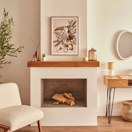 Pictură atmosferă Rafi, Imprimeu pe pânză 50x70 cm, Tucan, Efect de aluminiu