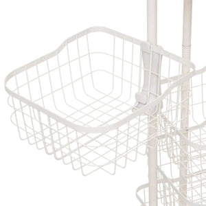 Cărucior de bucătărie 5five Balm, MDF și metal alb, 5 coșuri, 34,5x31x91 cm