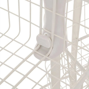 Cărucior de bucătărie 5five Balm, MDF și metal alb, 5 coșuri, 34,5x31x91 cm