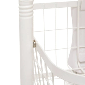 Cărucior de bucătărie 5five Balm, MDF și metal alb, 5 coșuri, 34,5x31x91 cm