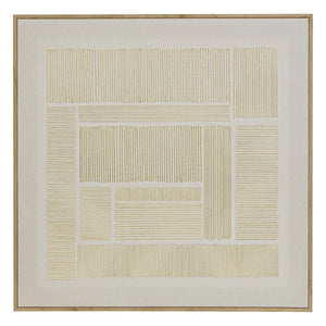 Pictură înrămată Atmosphere Idrissa, Imprimeu pe pânză 58x58 cm, Efect aluminiu