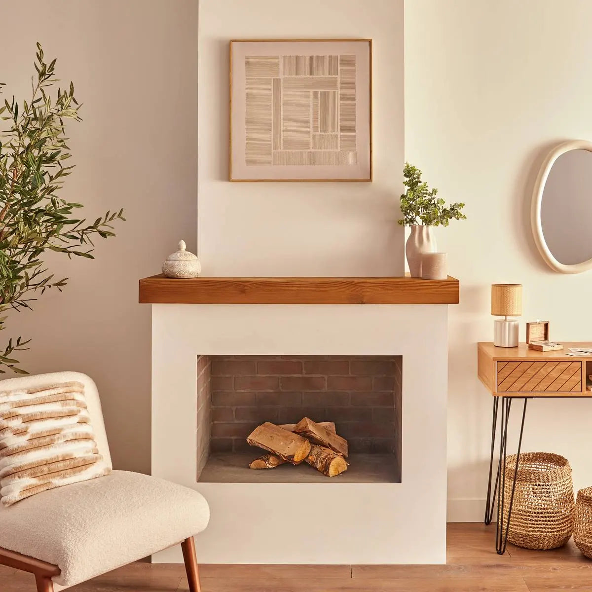 Pictură înrămată Atmosphere Idrissa, Imprimeu pe pânză 58x58 cm, Efect aluminiu