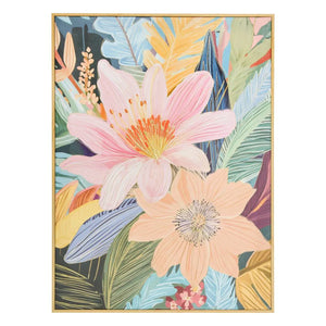 Pictură Atmosphere Daisy, Imprimeu pe pânză 58x78 cm, Flori aurii