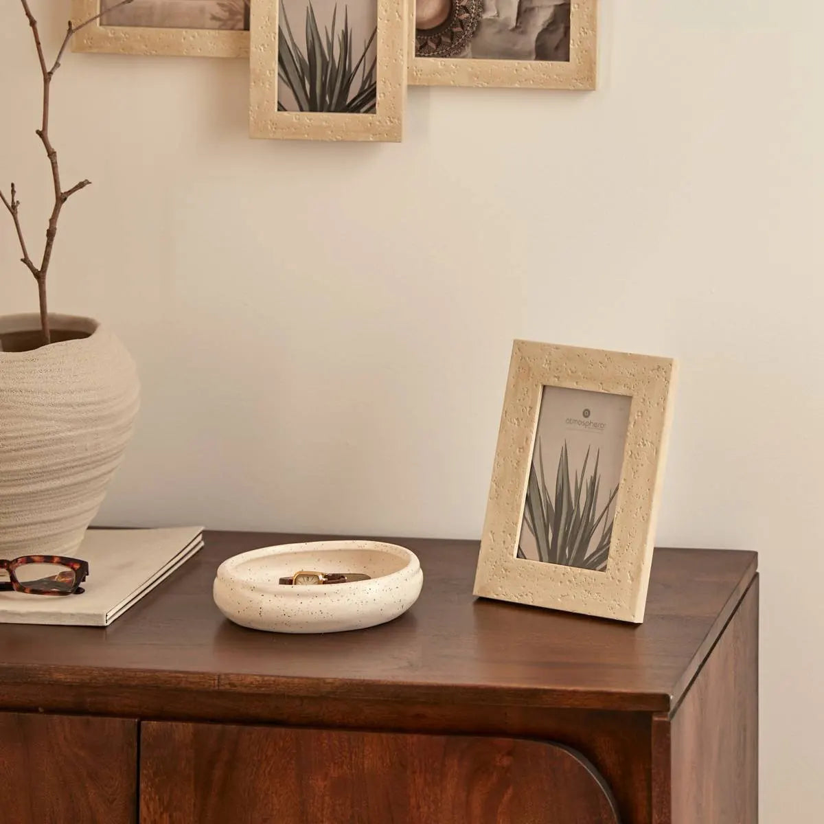 Ramă foto Atmosphera Anaya, Travertin, 10x15 cm