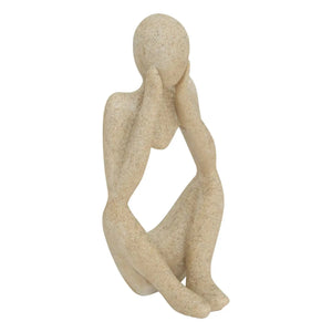 Figurină decorativă Atmosphera Aby, Rășină, Bej, 12 cm, 3 buc.
