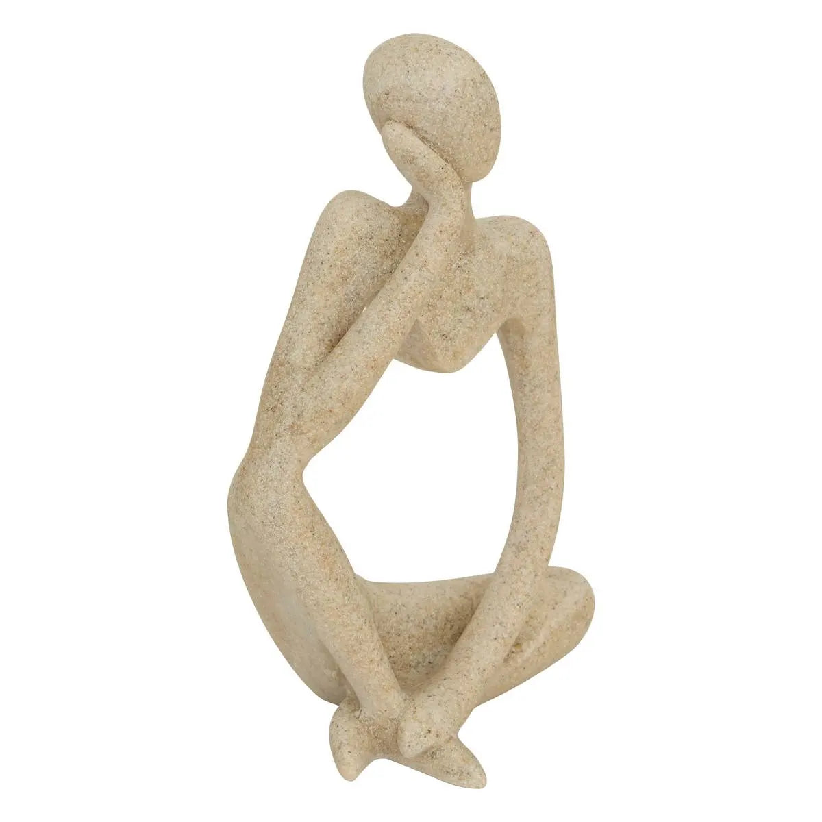 Figurină decorativă Atmosphera Aby, Rășină, Bej, 12 cm, 3 buc.
