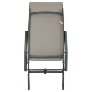 Сгъваем шезлонг Hesperide Samba, Алуминий, Лен/Лаврово зелено