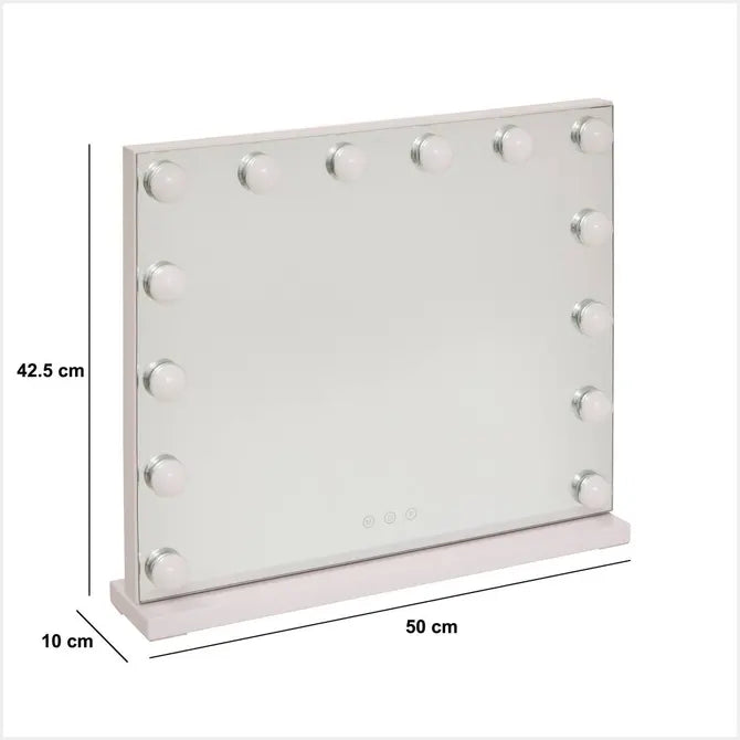 Oglindă de baie 5five Holly, LED, 50x10x42.5 cm, Alb