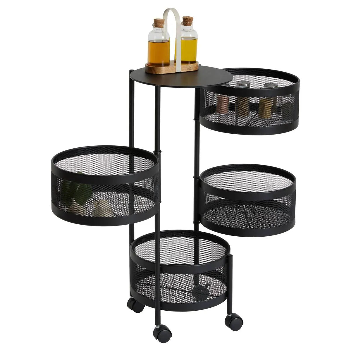 Cărucior de bucătărie 5five Mayaj, rotund, rotativ