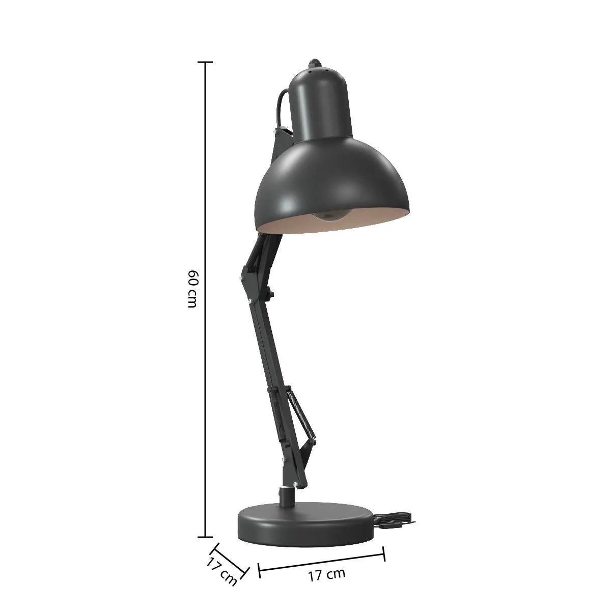 Lampă de masă Bren, Arch, Înălțime 55,8 cm, Metal negru