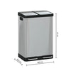 Coș de reciclare 5five Ariane, Metal, 2x30 L