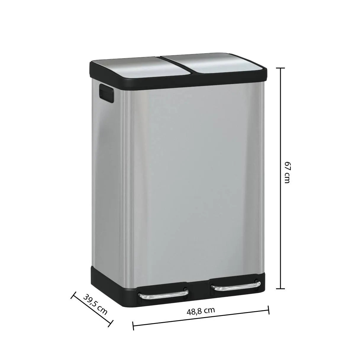 Coș de reciclare 5five Ariane, Metal, 2x30 L