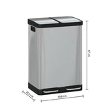 Coș de reciclare 5five Ariane, Metal, 2x30 L