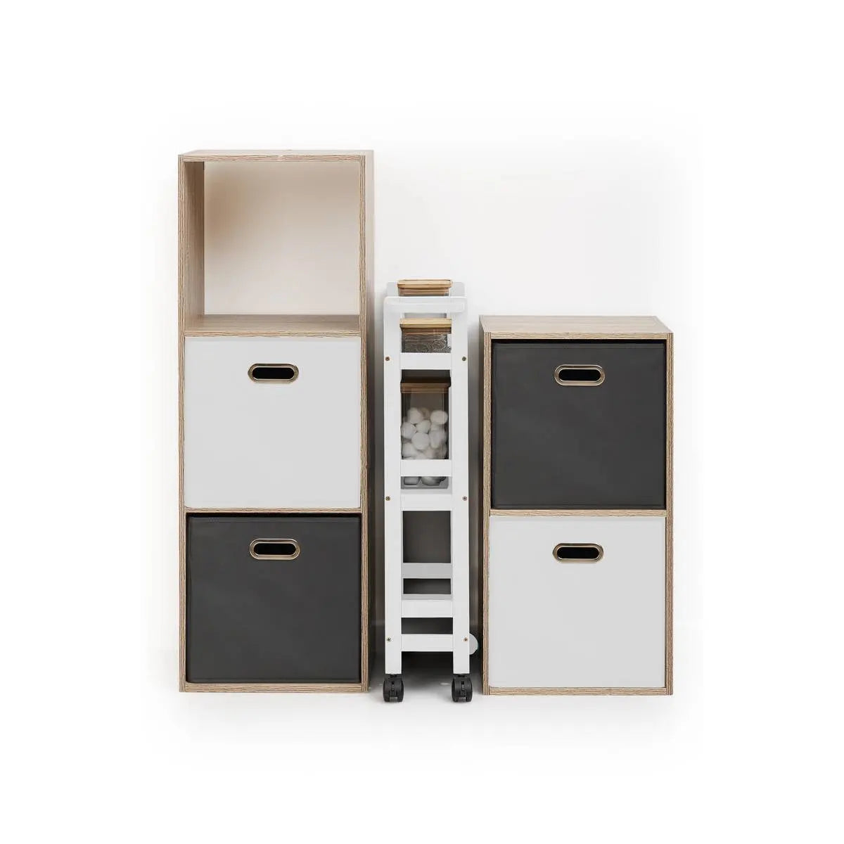 Raft pe roți 5five Colors, raft multifuncțional pentru baie și casă