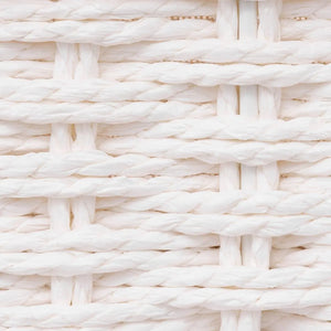 Set de 2 coșuri de depozitare 5five Costa, Hârtie și bumbac, Alb