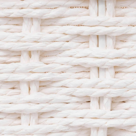 Set de 2 coșuri de depozitare 5five Costa, Hârtie și bumbac, Alb