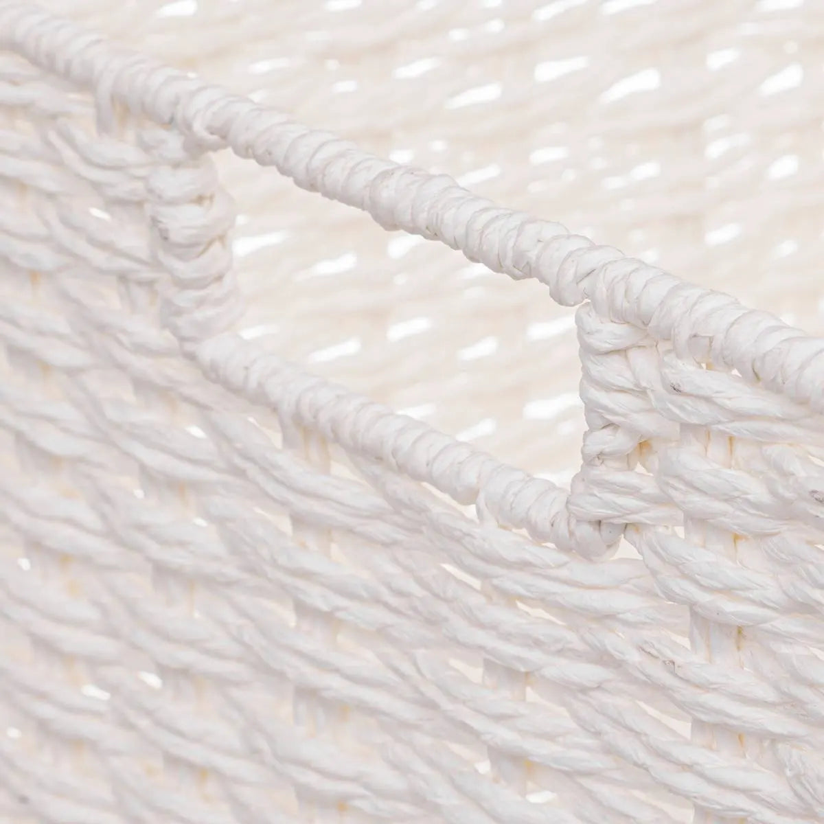 Set de 4 coșuri de depozitare 5five Costa, Hârtie, Alb