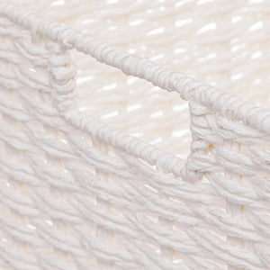 Set de 4 coșuri de depozitare 5five Costa, Hârtie, Alb