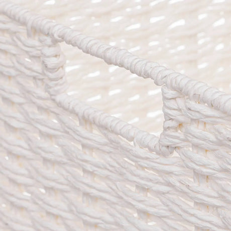 Set de 4 coșuri de depozitare 5five Costa, Hârtie, Alb