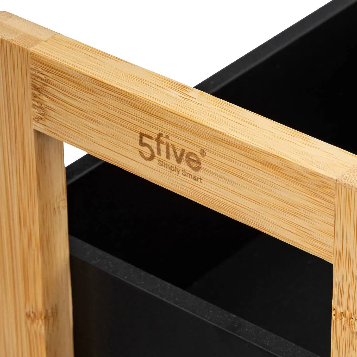 Bibliotecă 5five Natureo pe roți, neagră