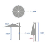 Umbrelă de grădină cu suport lateral Hesperide Manoa, 3 m