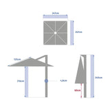 Umbrelă de grădină cu suport lateral Hesperide Manoa, 2,5x2,5 m