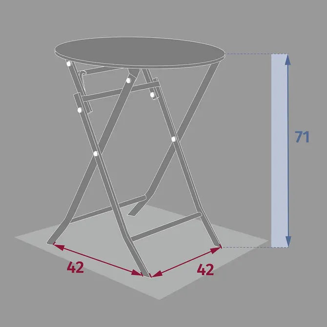 Masă rotundă de grădină Hesperide Greensboro, bej
