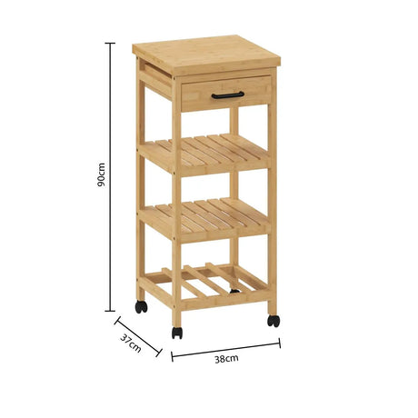 Cărucior de bucătărie 5five Linha, Mic, Bambus
