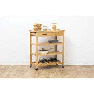 Cărucior de bucătărie 5five Linha, Mare, Bambus