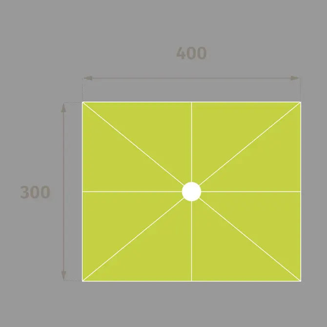 Резервно платно за чадър Hesperide Equador, Петролено синьо, 4x3 m