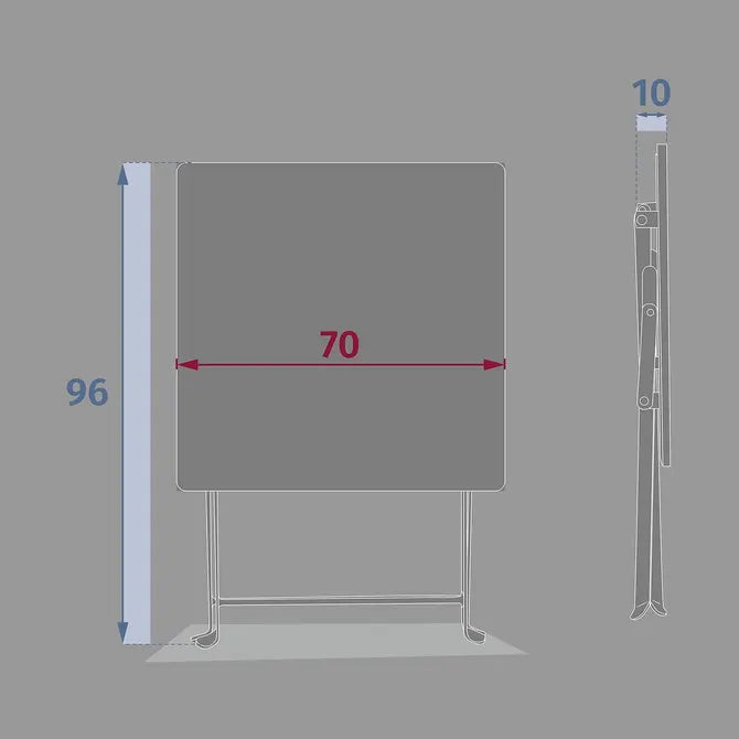 Masă de grădină pătrată Hesperide Greensboro, albă