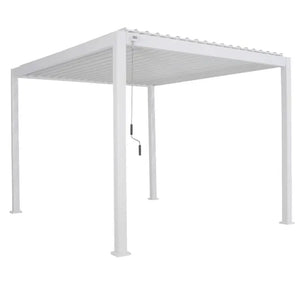 Беседка Hesperide Evora, Бял алуминий, 3.6x3.6 m