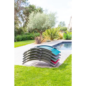 Сгъваем алуминиев шезлонг Hesperide Samba, Антрацит/Графит